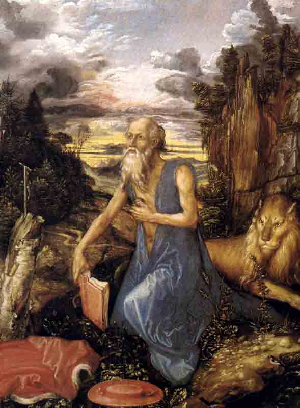 Wikioo.org - The Encyclopedia of Fine Arts - Painting, Artwork by Albrecht Durer - jerome Penitent, cambridge Fitzwilliam M