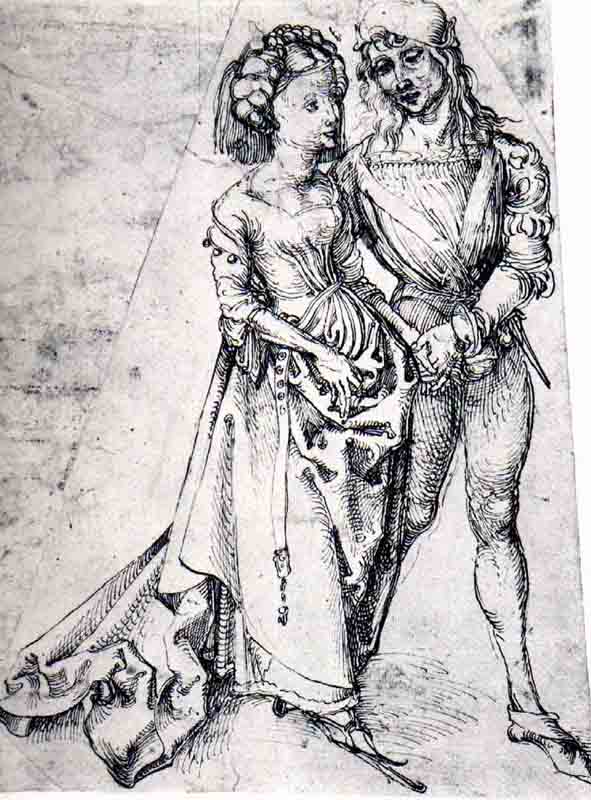 Wikioo.org - The Encyclopedia of Fine Arts - Painting, Artwork by Albrecht Durer - Young Couple, Hamburger Kunsthalle