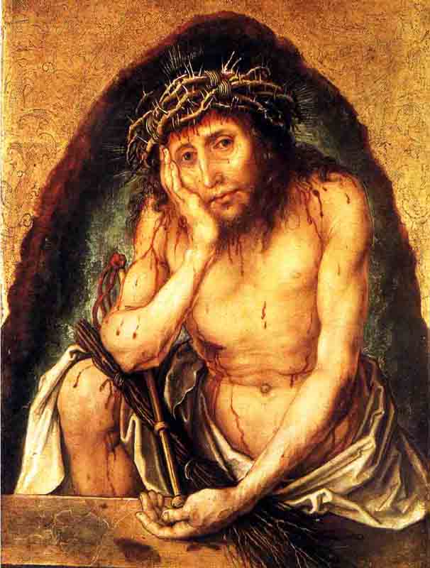 Wikioo.org – L'Encyclopédie des Beaux Arts - Peinture, Oeuvre de Albrecht Durer - l homme des douleurs , karlsruhe