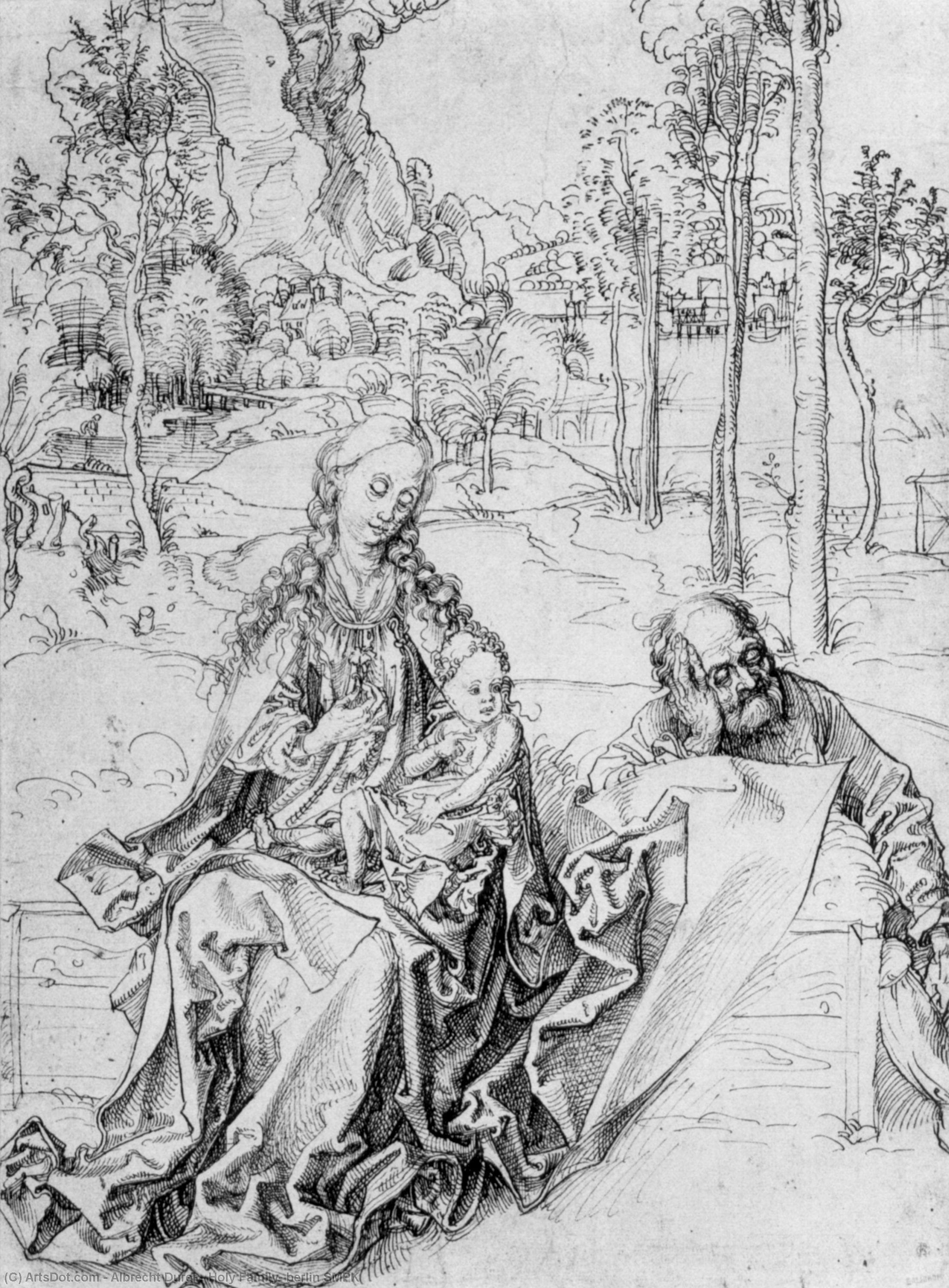 Wikioo.org - The Encyclopedia of Fine Arts - Painting, Artwork by Albrecht Durer - Holy Family, berlin SMPK