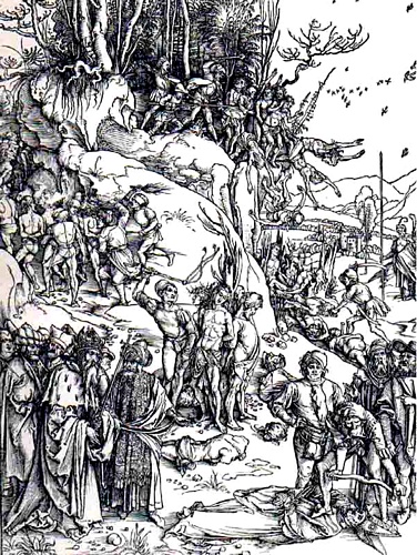WikiOO.org - Encyclopedia of Fine Arts - Maleri, Artwork Albrecht Durer - The Martyr Of 10,000 Christians, berlin SMPK