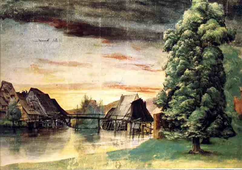 Wikioo.org - สารานุกรมวิจิตรศิลป์ - จิตรกรรม Albrecht Durer - The mill of the moors, paris