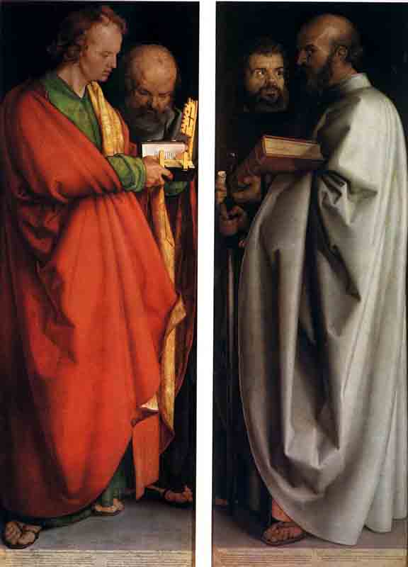 Wikioo.org – La Enciclopedia de las Bellas Artes - Pintura, Obras de arte de Albrecht Durer - Los cuatro apóstoles Múnich