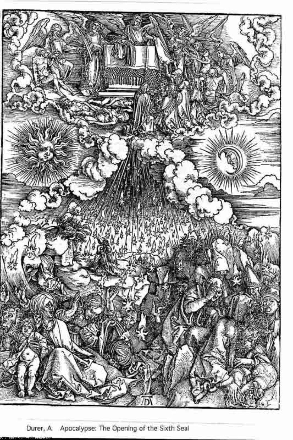 WikiOO.org - Encyclopedia of Fine Arts - Maalaus, taideteos Albrecht Durer - opening Of The 5th And 6th Seal