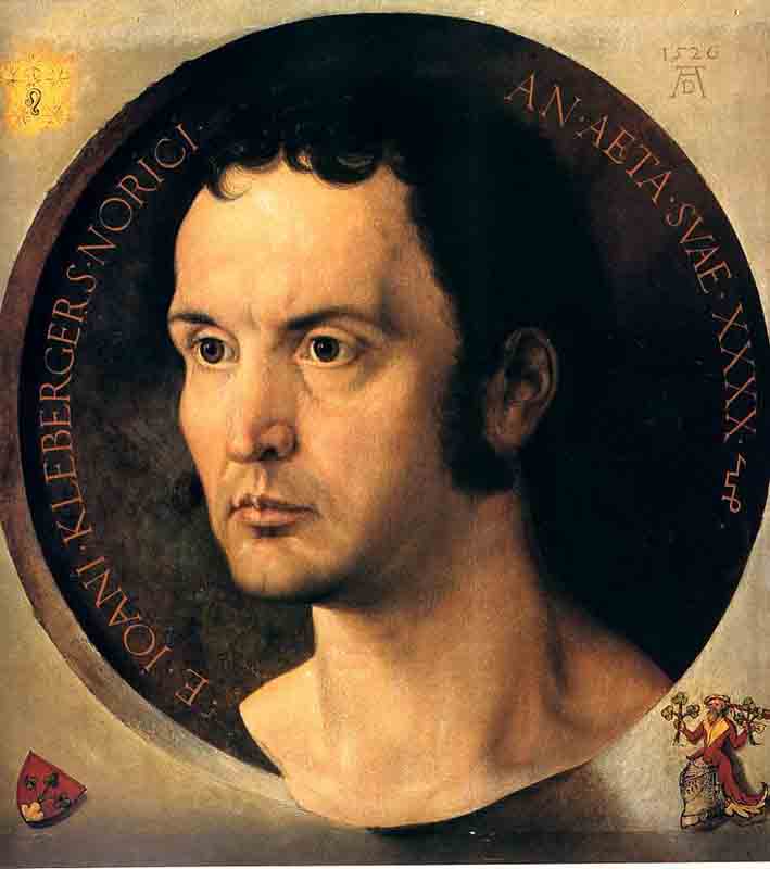 WikiOO.org - Enciklopedija dailės - Tapyba, meno kuriniai Albrecht Durer - portrait of Johann Kleberger, come