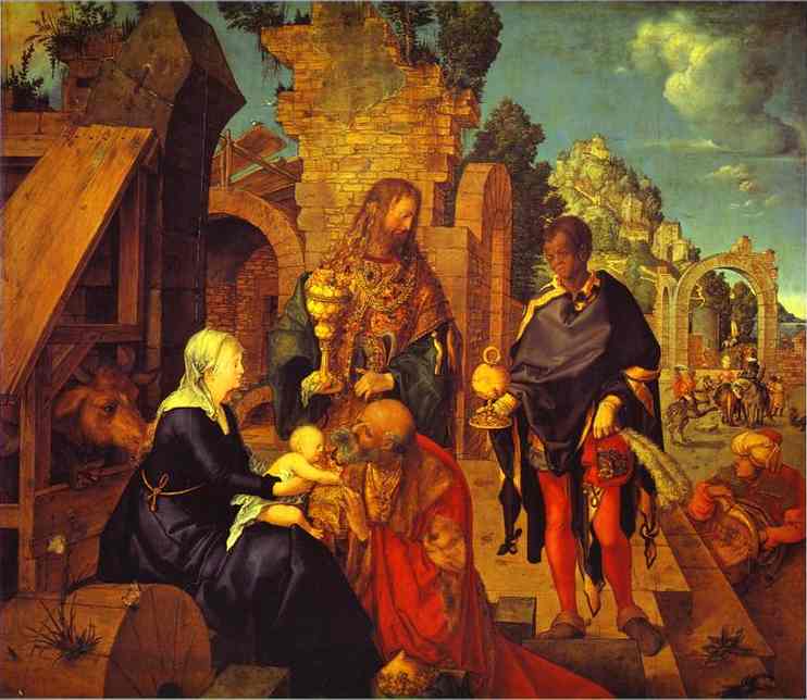 WikiOO.org - Encyclopedia of Fine Arts - Maleri, Artwork Albrecht Durer - The Adoration of the Magi