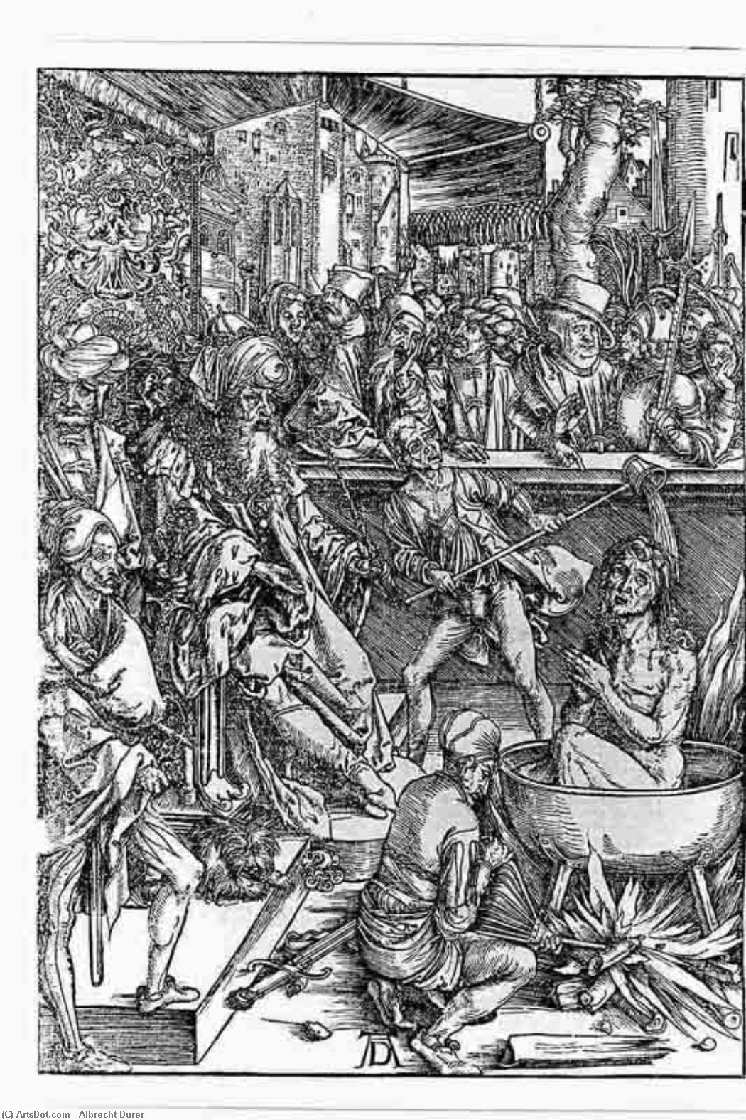 WikiOO.org - Encyclopedia of Fine Arts - Malba, Artwork Albrecht Durer - the Martyrdom Of St John,