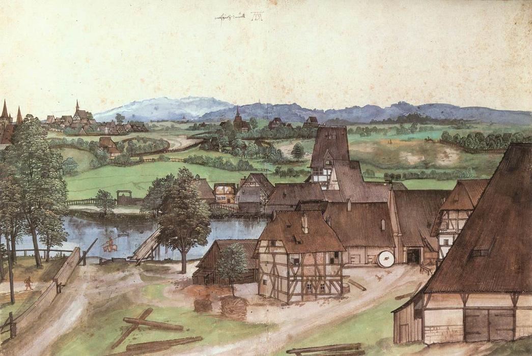 Wikioo.org - The Encyclopedia of Fine Arts - Painting, Artwork by Albrecht Durer - The Wire-drawing Mill