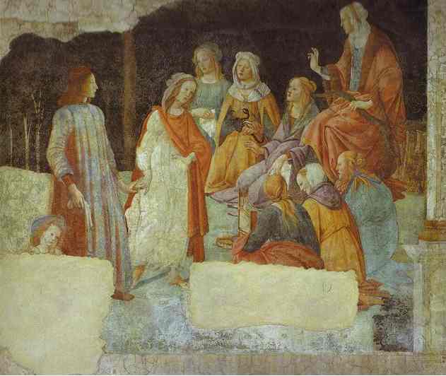 WikiOO.org - Güzel Sanatlar Ansiklopedisi - Resim, Resimler Sandro Botticelli - A Young Man being introduced to the Seven Liberal Arts