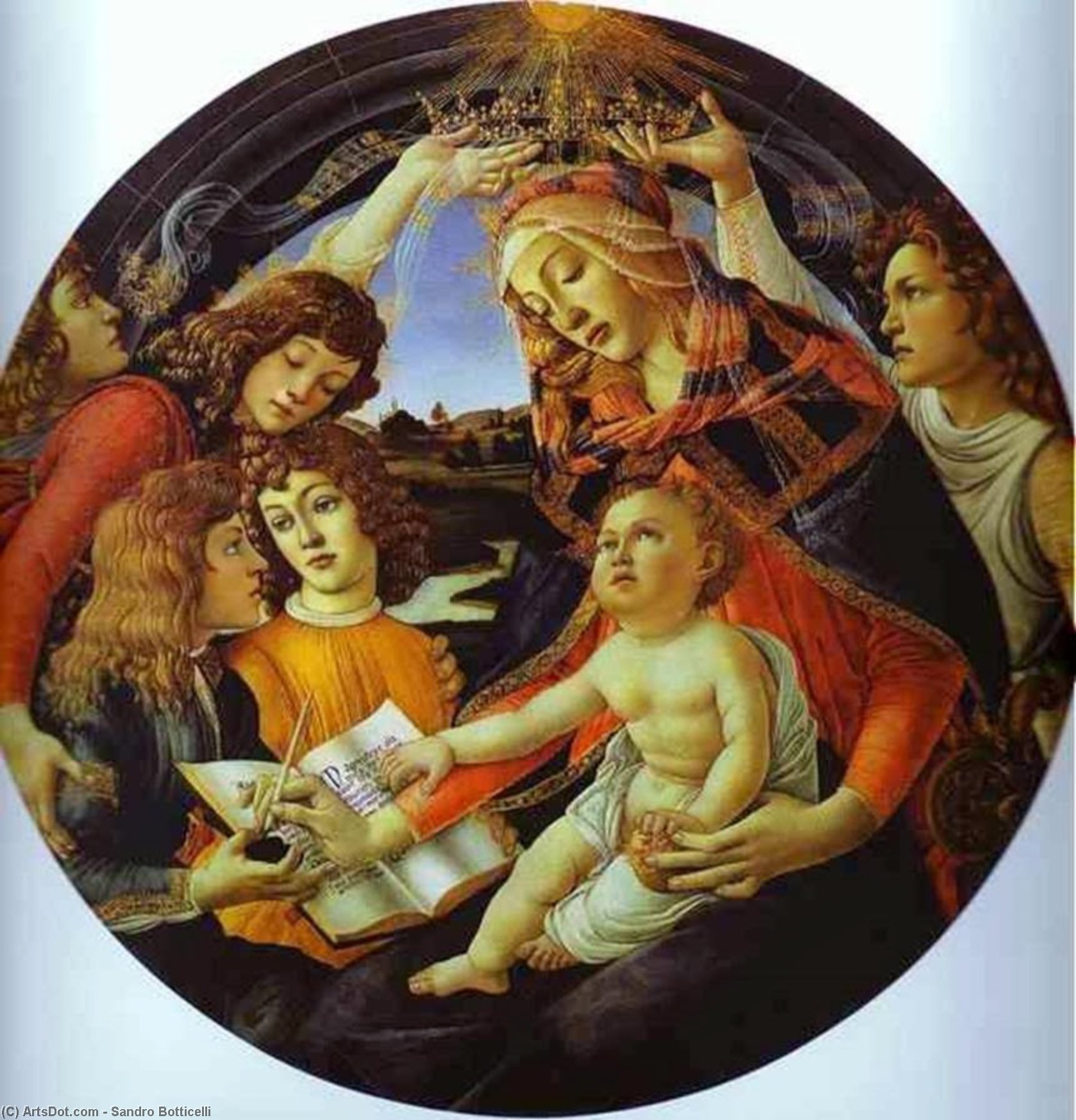 Wikioo.org – La Enciclopedia de las Bellas Artes - Pintura, Obras de arte de Sandro Botticelli - virgen del magnificat