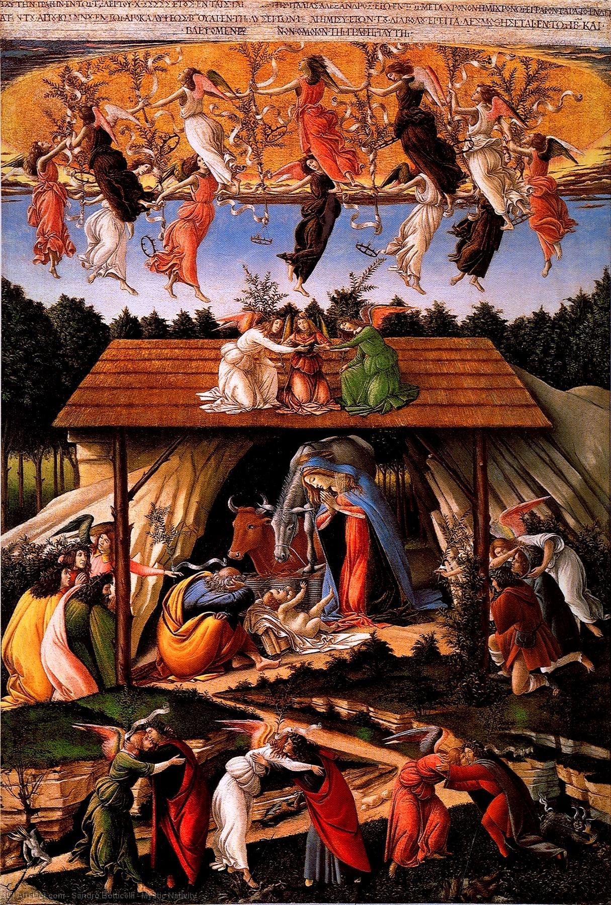WikiOO.org - 百科事典 - 絵画、アートワーク Sandro Botticelli - ミスティックキリスト降誕