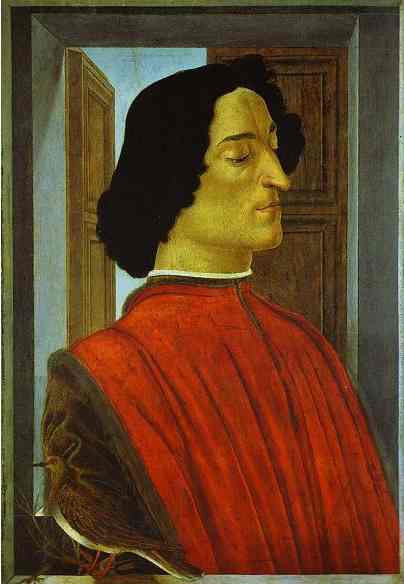 WikiOO.org - Enciklopedija dailės - Tapyba, meno kuriniai Sandro Botticelli - Portrait of Giuliano de' Medici