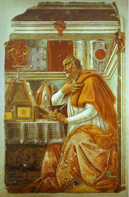WikiOO.org - 백과 사전 - 회화, 삽화 Sandro Botticelli - St. Augustine