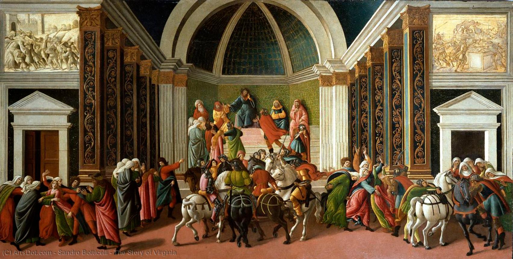 Wikioo.org - The Encyclopedia of Fine Arts - Painting, Artwork by Sandro Botticelli - The Story of Virginia