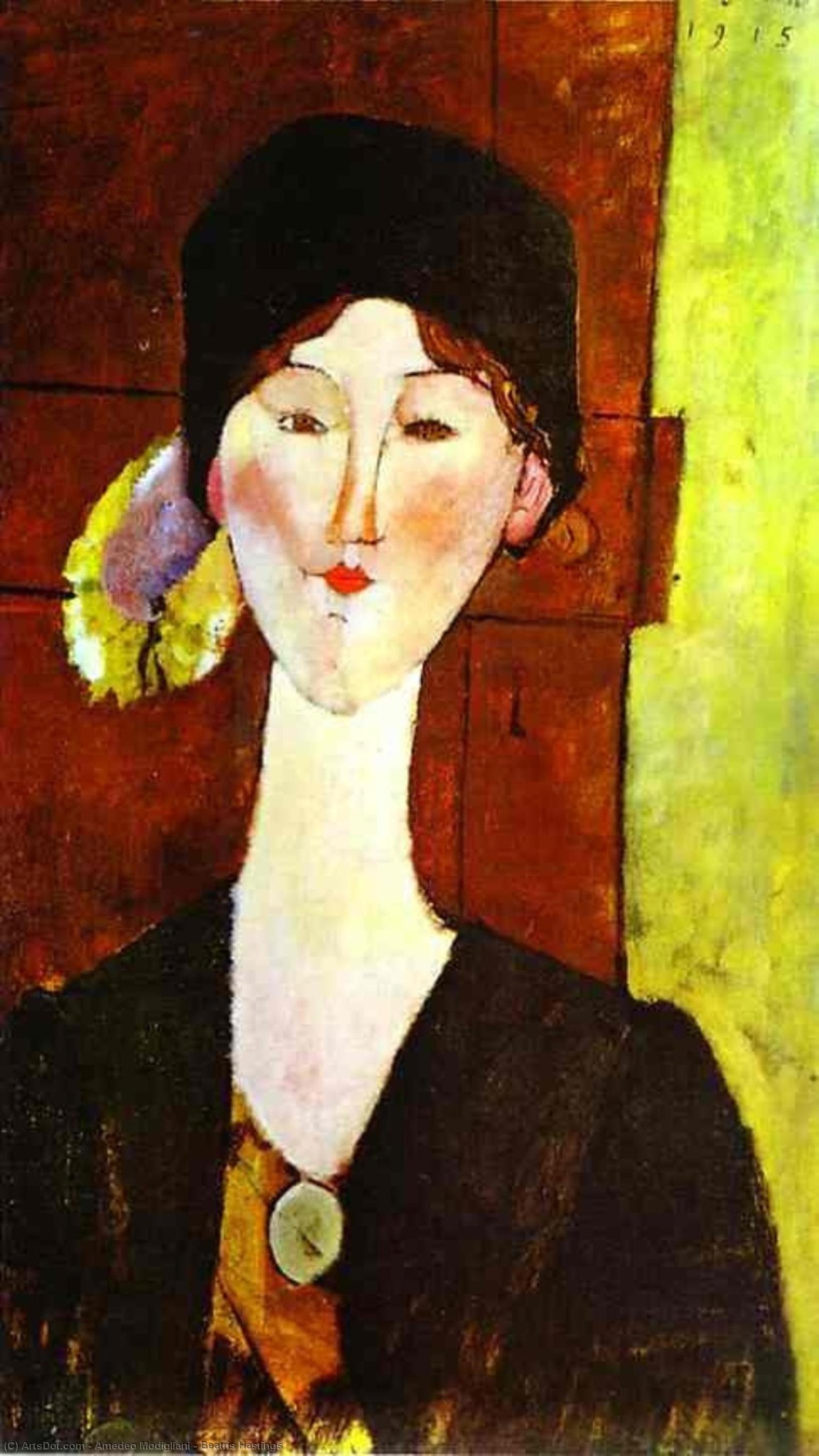WikiOO.org - Εγκυκλοπαίδεια Καλών Τεχνών - Ζωγραφική, έργα τέχνης Amedeo Modigliani - Beatris Hastings