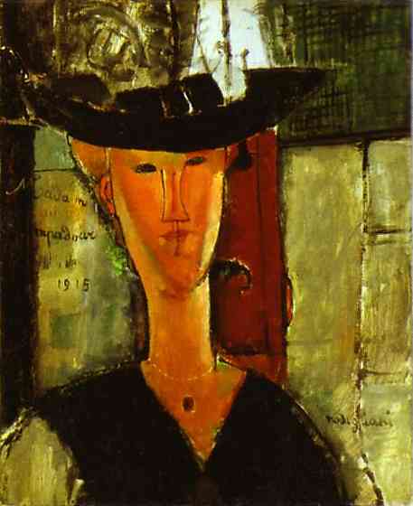 Wikioo.org - The Encyclopedia of Fine Arts - Painting, Artwork by Amedeo Modigliani - Madam Pompadour (Portrait of Beatrice Hastings)