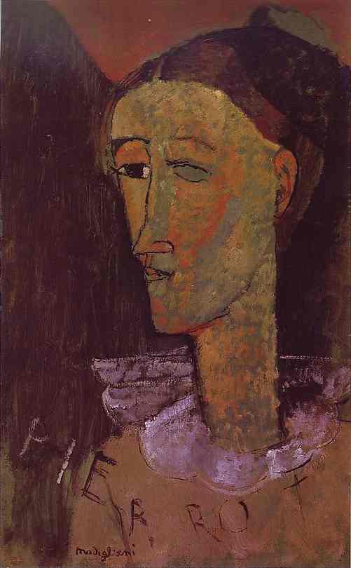 Wikioo.org - The Encyclopedia of Fine Arts - Painting, Artwork by Amedeo Modigliani - Pierrot