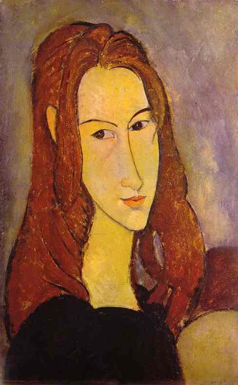 Wikoo.org - موسوعة الفنون الجميلة - اللوحة، العمل الفني Amedeo Modigliani - Portrait of a Girl