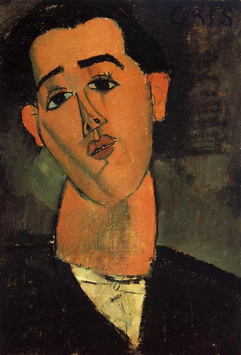 Wikioo.org - The Encyclopedia of Fine Arts - Painting, Artwork by Amedeo Modigliani - Portrait of Juan Gris