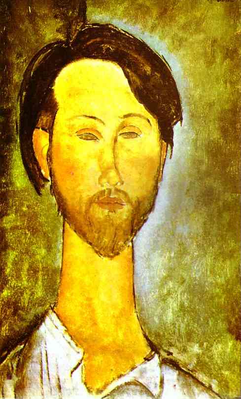 Wikioo.org – L'Enciclopedia delle Belle Arti - Pittura, Opere di Amedeo Modigliani - ritratto del poeta polacco e mercante d arte leopold zborovski