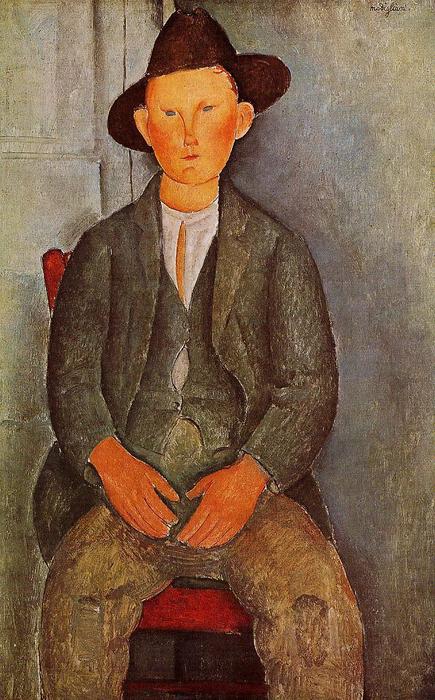 Wikioo.org - The Encyclopedia of Fine Arts - Painting, Artwork by Amedeo Modigliani - The Little Peasant