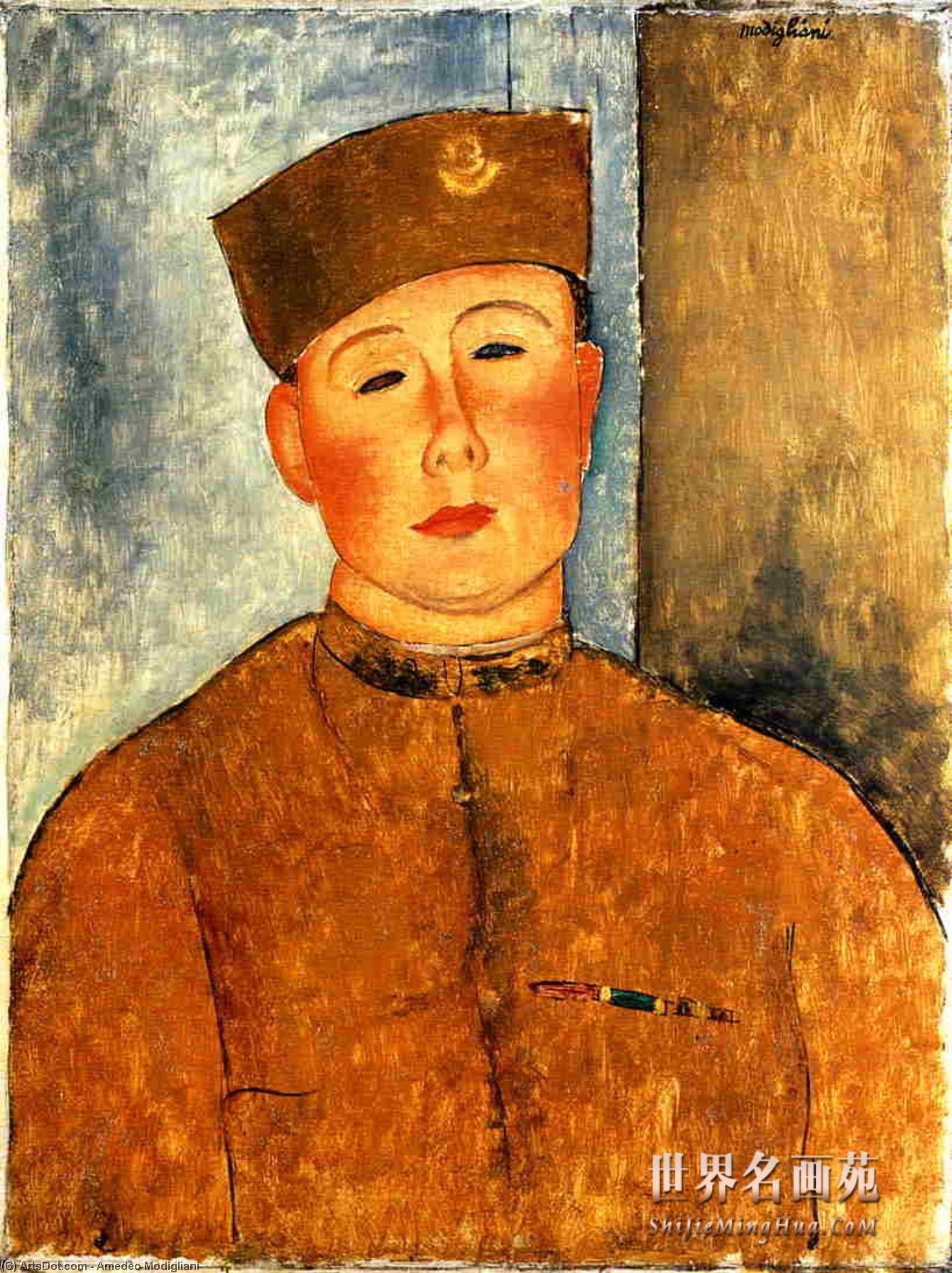 Wikioo.org - Encyklopedia Sztuk Pięknych - Malarstwo, Grafika Amedeo Modigliani - The Zouave