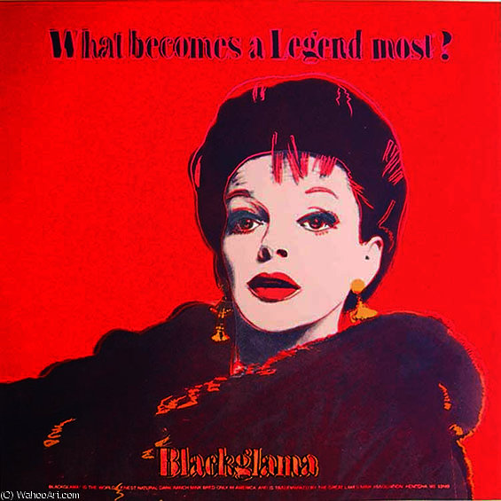 Wikioo.org - The Encyclopedia of Fine Arts - Painting, Artwork by Andy Warhol - Blackglama (Judy Garland)