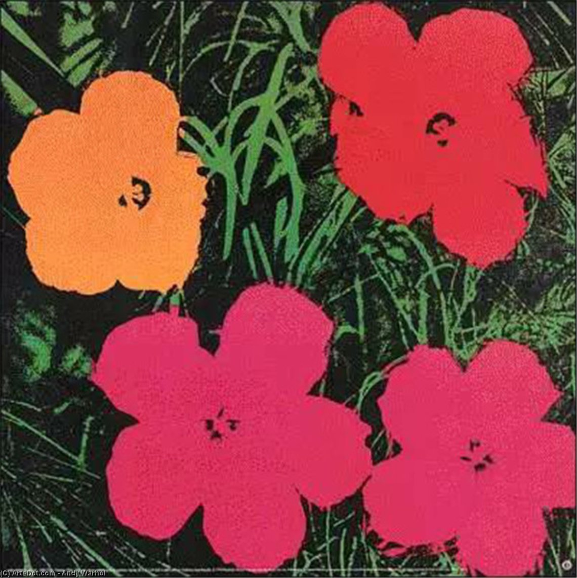 Wikioo.org – L'Enciclopedia delle Belle Arti - Pittura, Opere di Andy Warhol - fiori