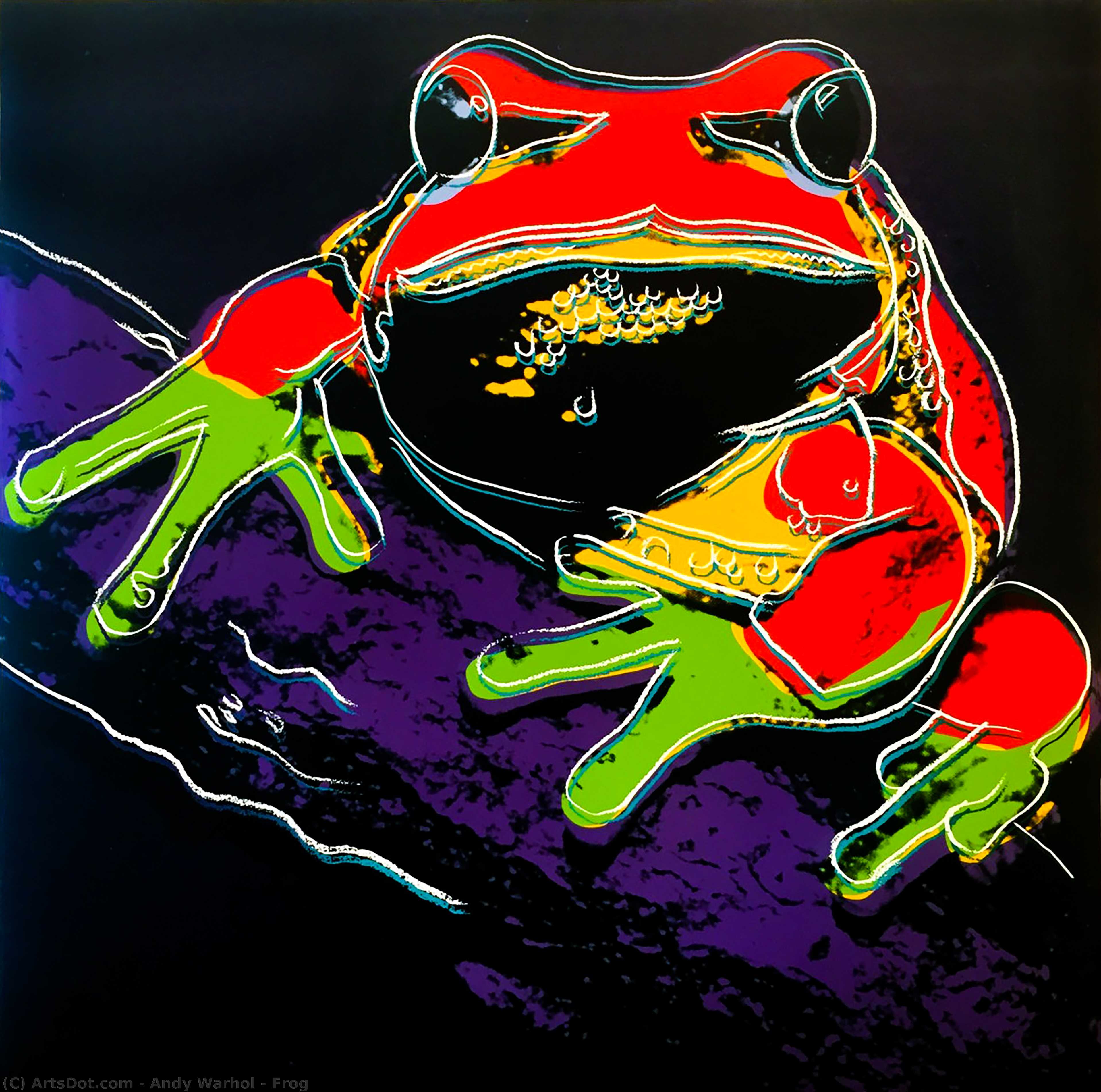 Wikoo.org - موسوعة الفنون الجميلة - اللوحة، العمل الفني Andy Warhol - Frog