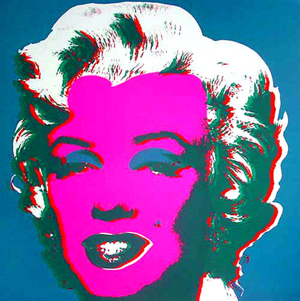 Wikioo.org - The Encyclopedia of Fine Arts - Painting, Artwork by Andy Warhol - Marilyn Blue