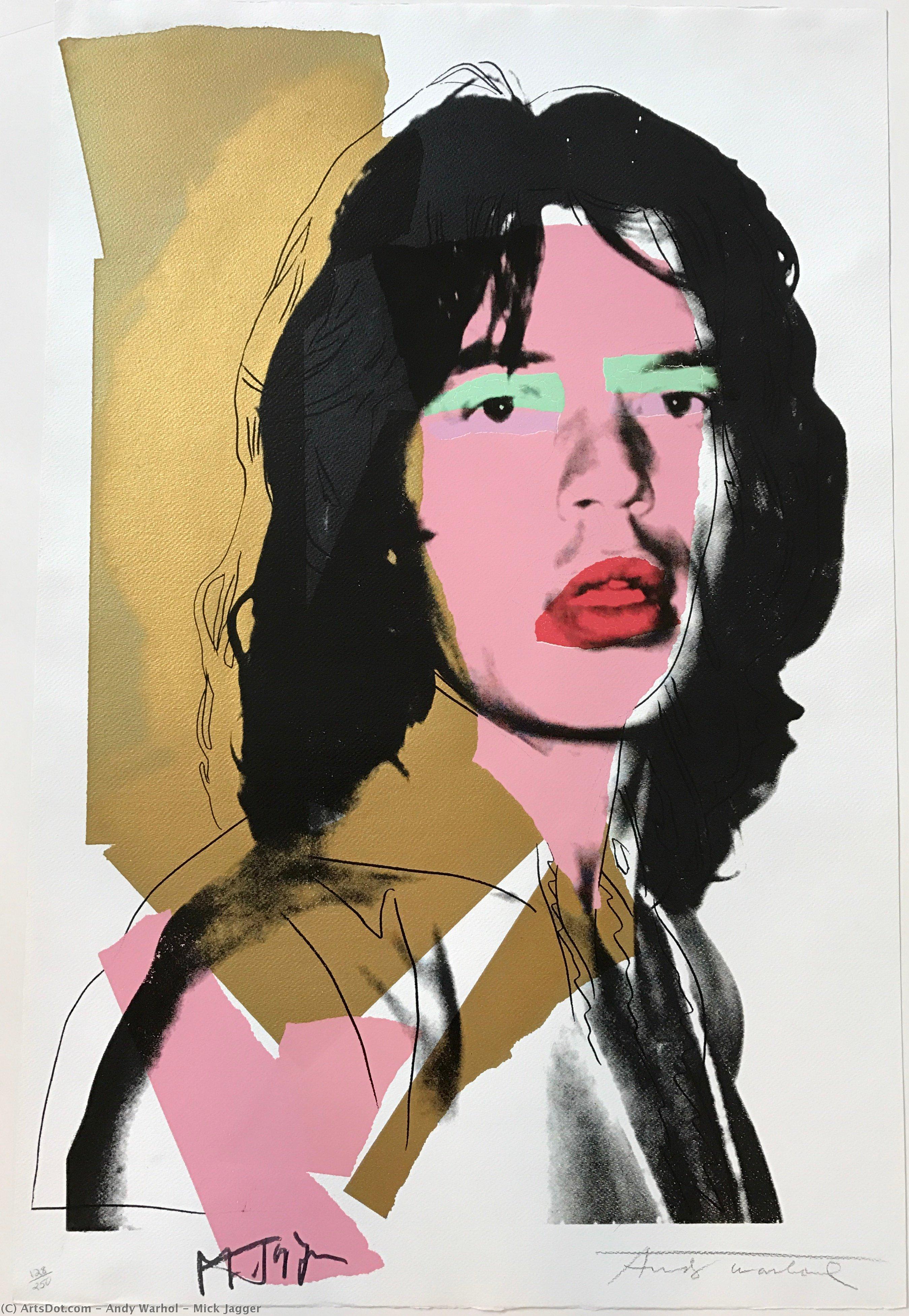 Wikioo.org – La Enciclopedia de las Bellas Artes - Pintura, Obras de arte de Andy Warhol - mick jagger