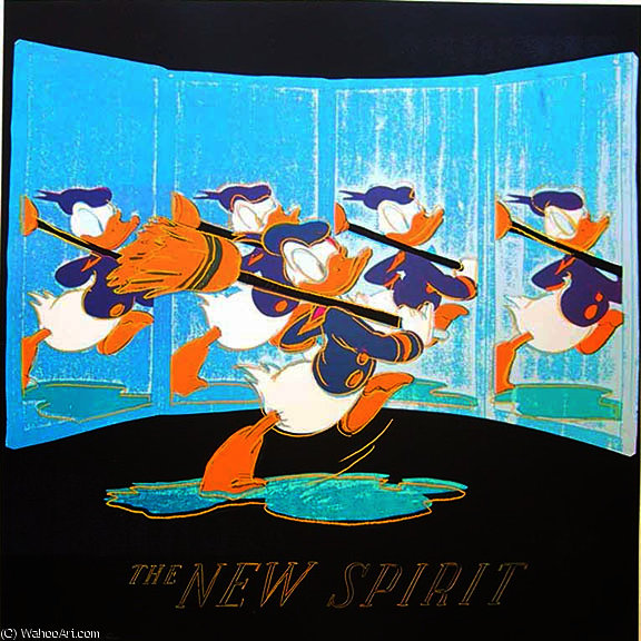 Wikioo.org - Die Enzyklopädie bildender Kunst - Malerei, Kunstwerk von Andy Warhol - die neue Geist ( donald Ente )