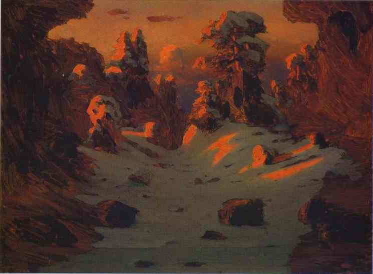Wikioo.org - The Encyclopedia of Fine Arts - Painting, Artwork by Arkhip Ivanovich Kuinji - Sunset