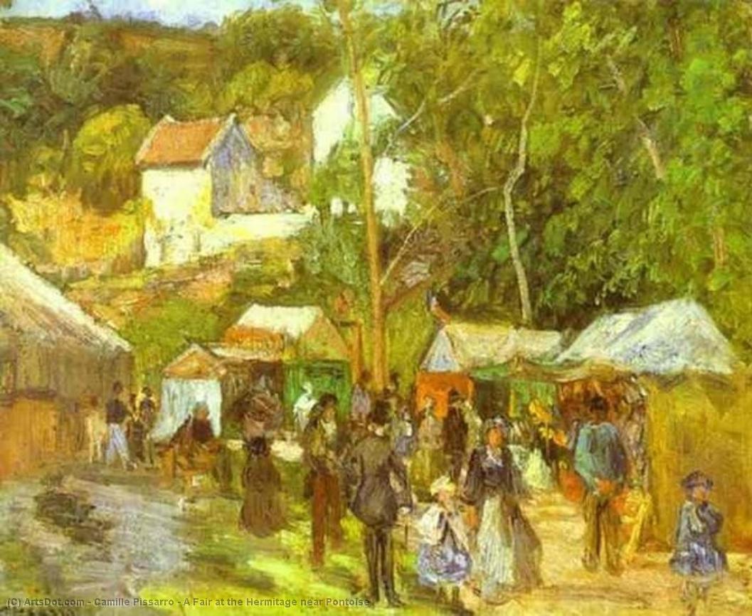 WikiOO.org - אנציקלופדיה לאמנויות יפות - ציור, יצירות אמנות Camille Pissarro - A Fair at the Hermitage near Pontoise