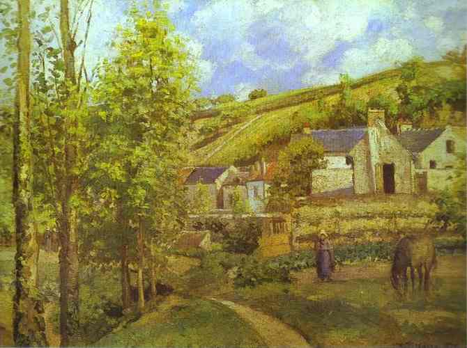Wikioo.org – L'Enciclopedia delle Belle Arti - Pittura, Opere di Camille Pissarro - The Hermitage a Pontoise