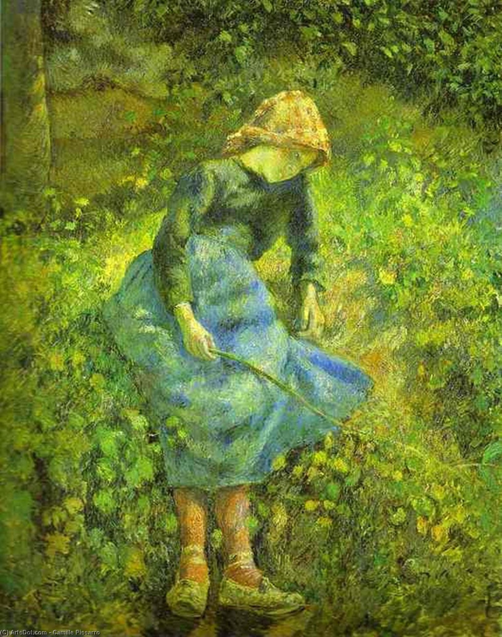 Wikioo.org - The Encyclopedia of Fine Arts - Painting, Artwork by Camille Pissarro - The Shepherdess