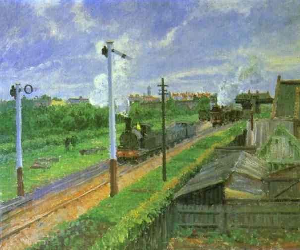 Wikioo.org – La Enciclopedia de las Bellas Artes - Pintura, Obras de arte de Camille Pissarro - El tren de Bedford Park