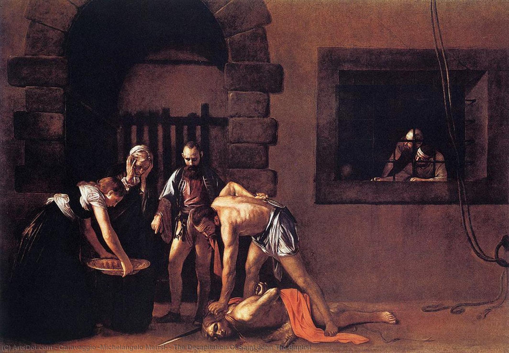 Wikioo.org - The Encyclopedia of Fine Arts - Painting, Artwork by Caravaggio (Michelangelo Merisi) - The Decapitation Of Saint John The Baptist