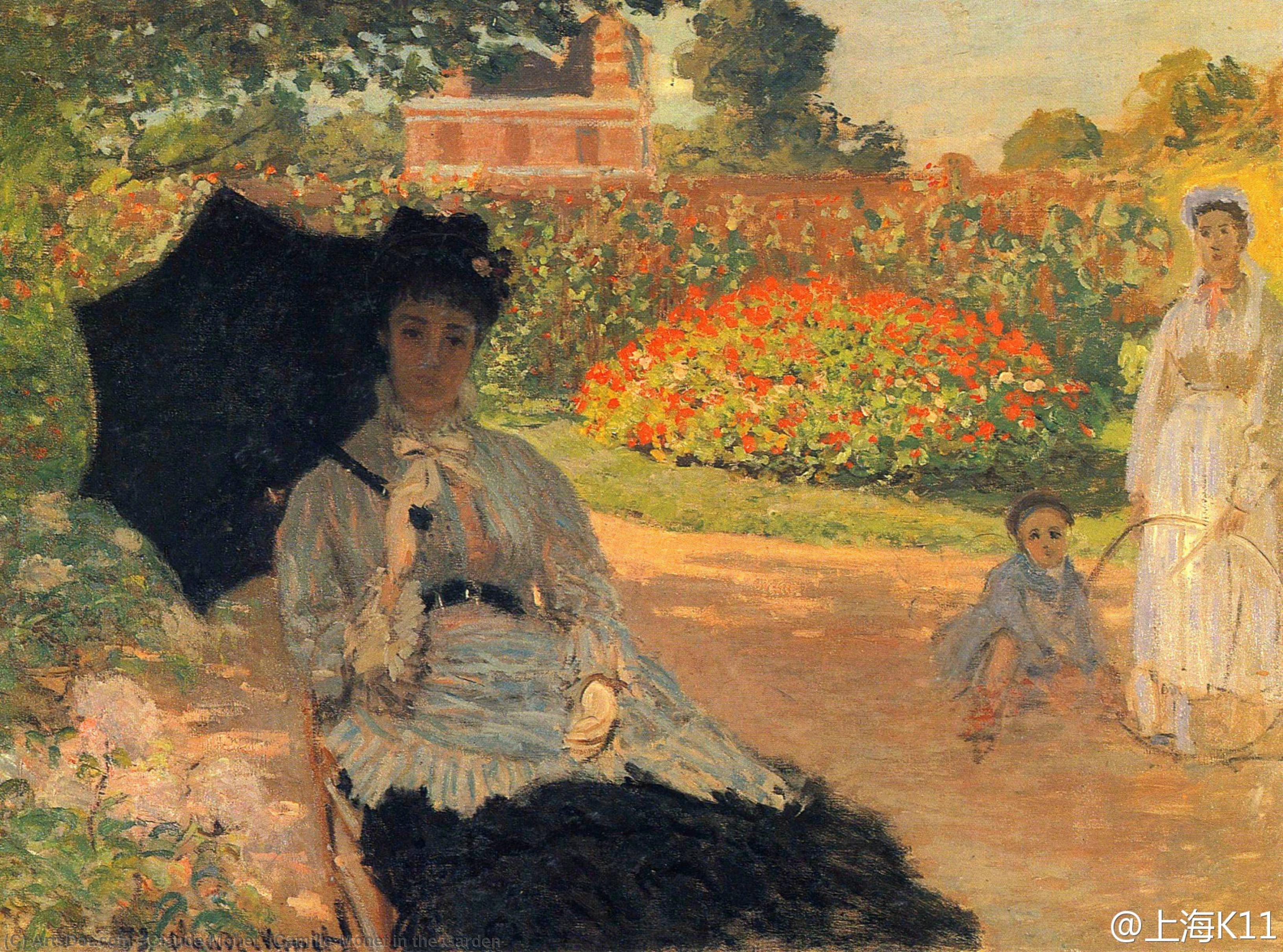 Wikioo.org - สารานุกรมวิจิตรศิลป์ - จิตรกรรม Claude Monet - Camille Monet in the Garden