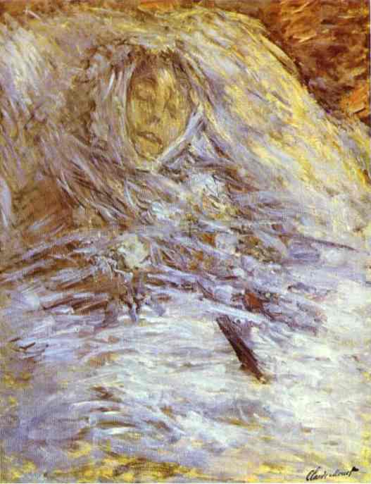 WikiOO.org - Enciclopédia das Belas Artes - Pintura, Arte por Claude Monet - Camille Monet on Her Deathbed