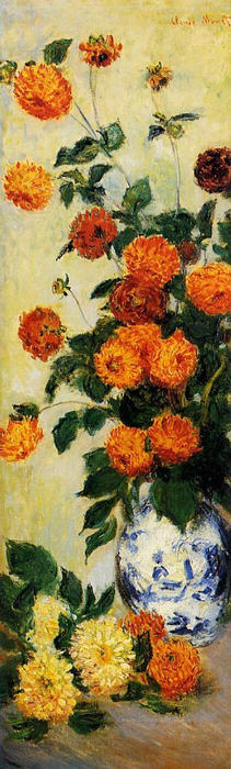 Wikioo.org - สารานุกรมวิจิตรศิลป์ - จิตรกรรม Claude Monet - Dahlias