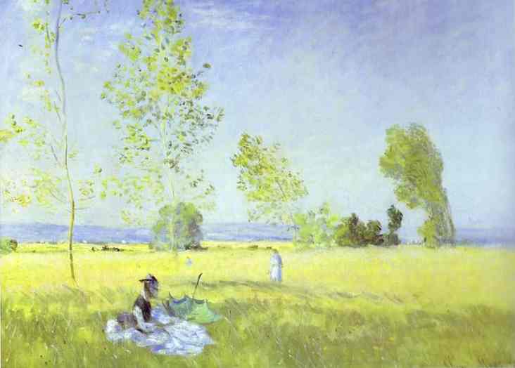 Wikioo.org - The Encyclopedia of Fine Arts - Painting, Artwork by Claude Monet - Fields of Bezons