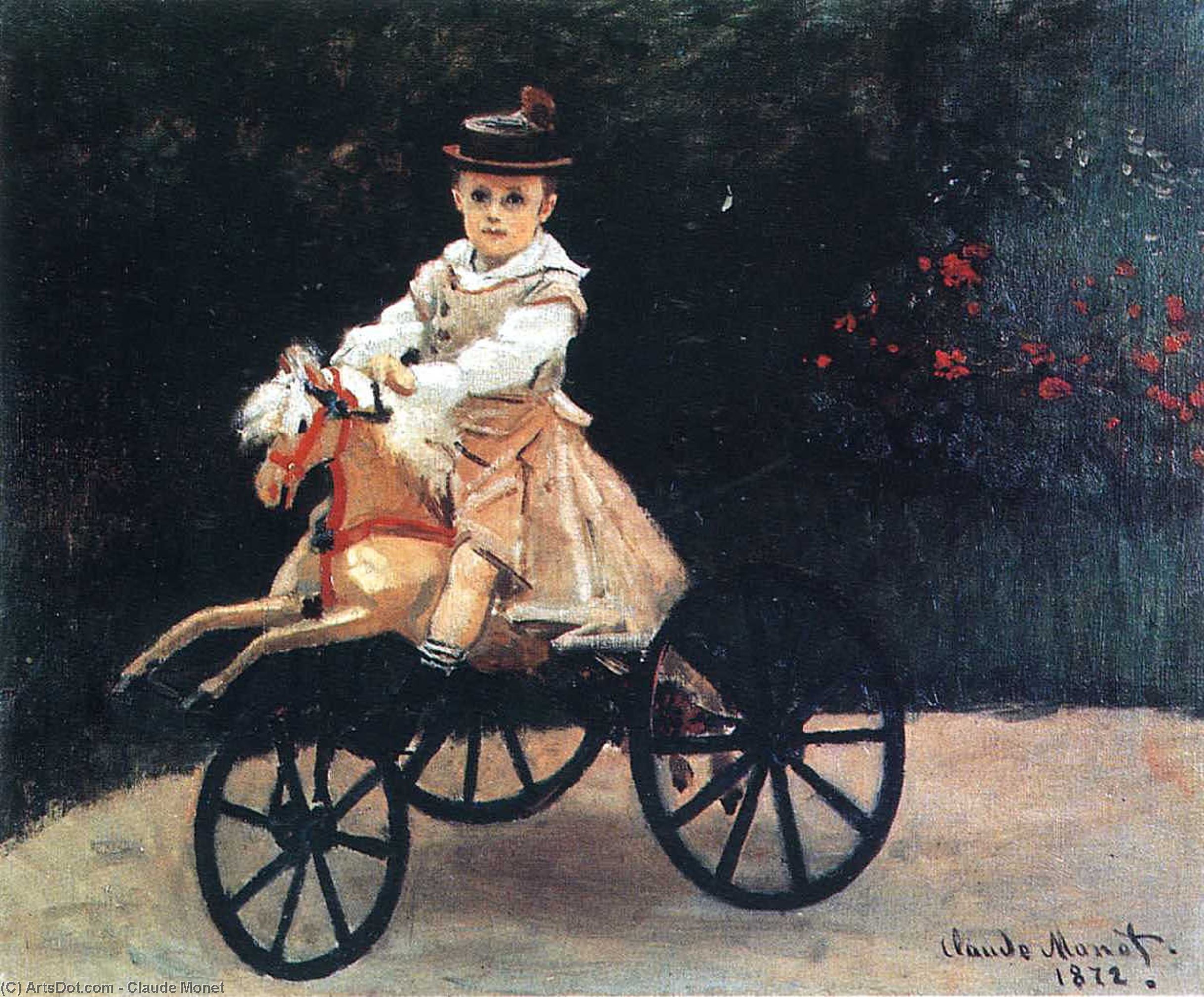 Wikioo.org - The Encyclopedia of Fine Arts - Painting, Artwork by Claude Monet - Jean Monet on a Mechanical Horse