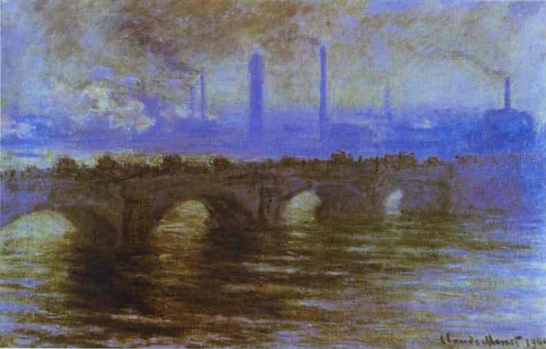 Wikioo.org - The Encyclopedia of Fine Arts - Painting, Artwork by Claude Monet - London. The Waterloo Bridge