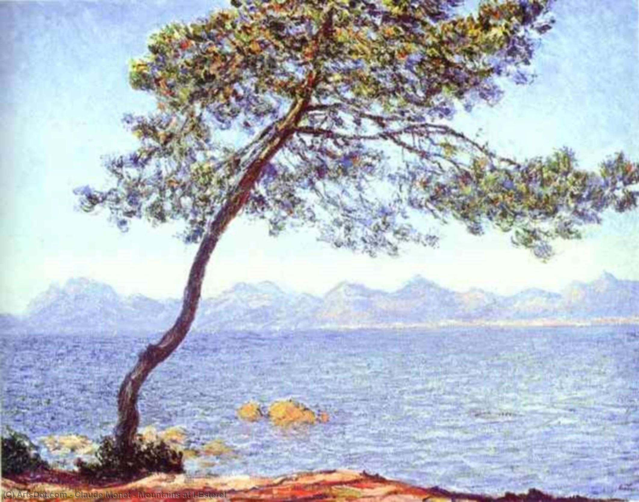 Wikioo.org - The Encyclopedia of Fine Arts - Painting, Artwork by Claude Monet - Mountains at l'Esterel