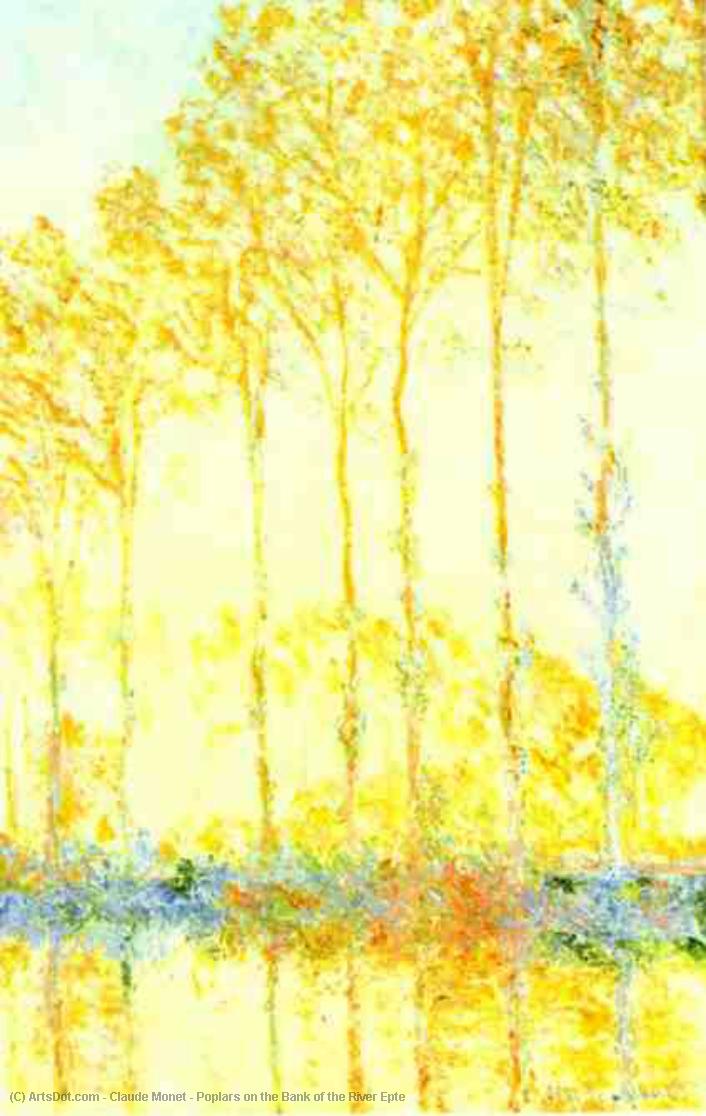 Wikioo.org - สารานุกรมวิจิตรศิลป์ - จิตรกรรม Claude Monet - Poplars on the Bank of the River Epte