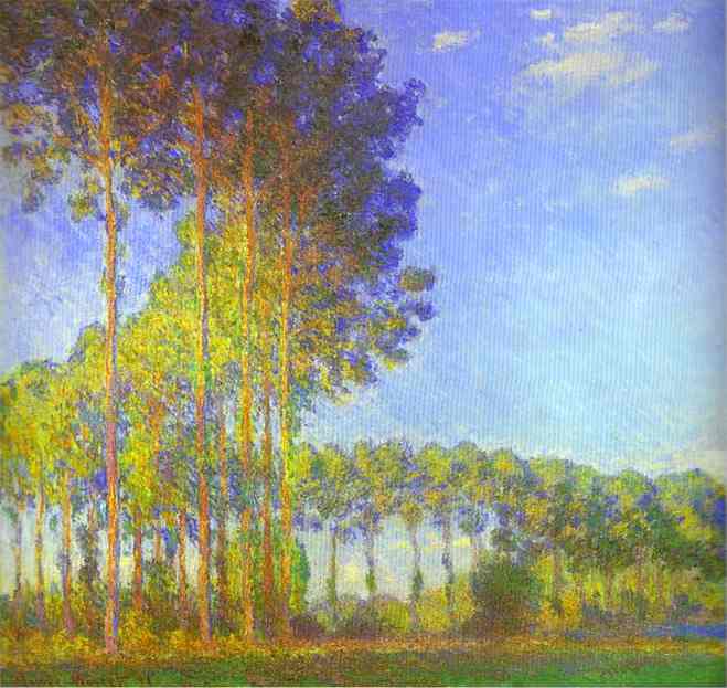 WikiOO.org - دایره المعارف هنرهای زیبا - نقاشی، آثار هنری Claude Monet - Poplars on the Banks of the Epte