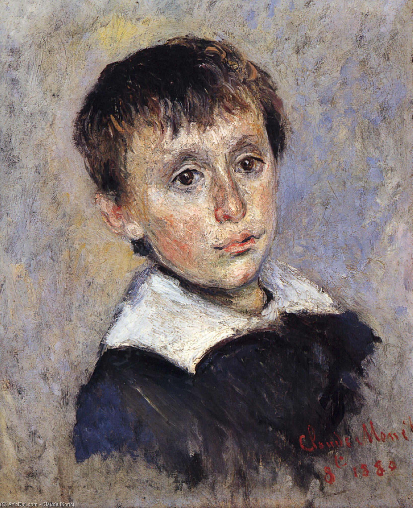 Wikioo.org - The Encyclopedia of Fine Arts - Painting, Artwork by Claude Monet - Portrait of Jean Monet