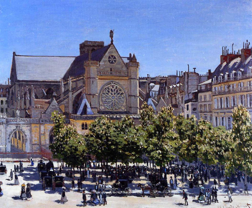 Wikioo.org – La Enciclopedia de las Bellas Artes - Pintura, Obras de arte de Claude Monet - Saint Germain l Auxerrois