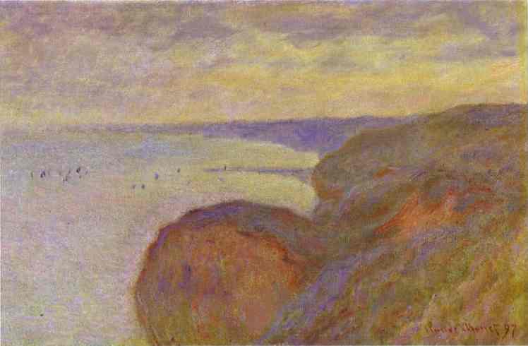 Wikioo.org - Die Enzyklopädie bildender Kunst - Malerei, Kunstwerk von Claude Monet - Steilufer der Nähe von Dieppe